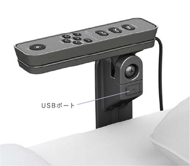 枕元にあると嬉しいUSBポートをご用意しています。